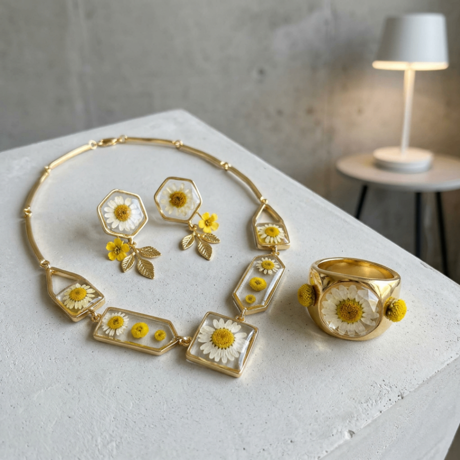 Parure florale bijou