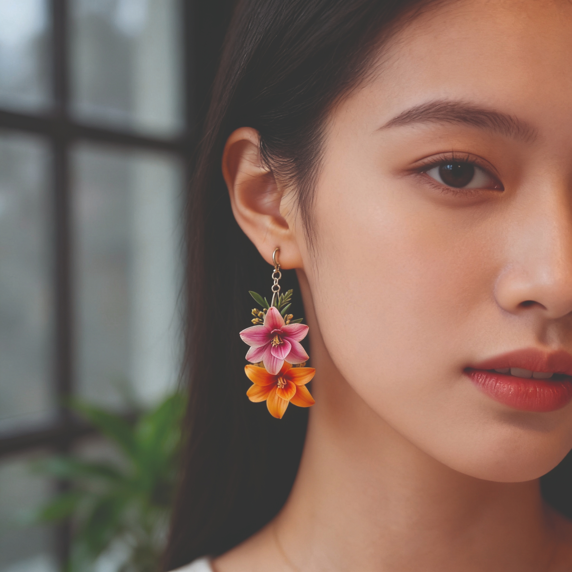 Boucles d'oreilles fleuries